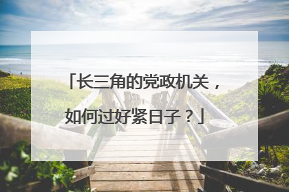 长三角的党政机关，如何过好紧日子？