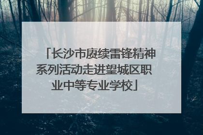 长沙市赓续雷锋精神系列活动走进望城区职业中等专业学校