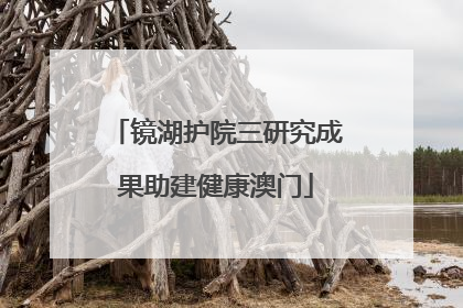 镜湖护院三研究成果助建健康澳门