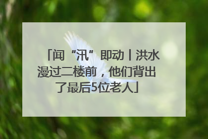 闻“汛”即动丨洪水漫过二楼前，他们背出了最后5位老人