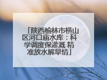 陕西榆林市横山区河口庙水库：科学调度保灌溉 精准放水解旱情