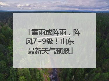 雷雨或阵雨，阵风7~9级！山东最新天气预报