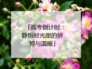 高考倒计时：静悟时光里的拼搏与温暖