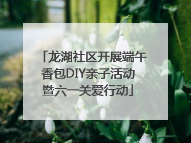 龙湖社区开展端午香包DIY亲子活动暨六一关爱行动