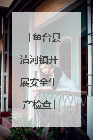 鱼台县清河镇开展安全生产检查