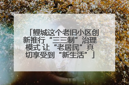 鲤城这个老旧小区创新推行“三三制”治理模式 让“老居民”真切享受到“新生活”