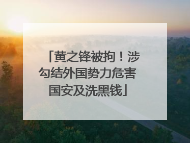 黄之锋被拘！涉勾结外国势力危害国安及洗黑钱