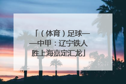 （体育）足球——中甲：辽宁铁人胜上海嘉定汇龙
