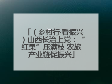 （乡村行·看振兴）山西长治上党：“红果”压满枝 农旅产业链促振兴