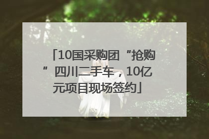 10国采购团“抢购”四川二手车，10亿元项目现场签约