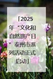 2025年“文化和自然遗产日”泰州市系列活动正式启动