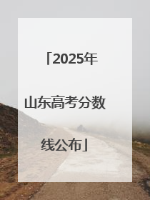 2025年山东高考分数线公布
