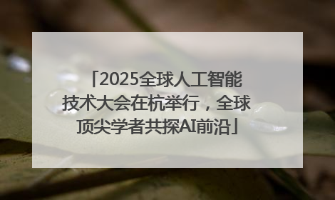 2025全球人工智能技术大会在杭举行，全球顶尖学者共探AI前沿
