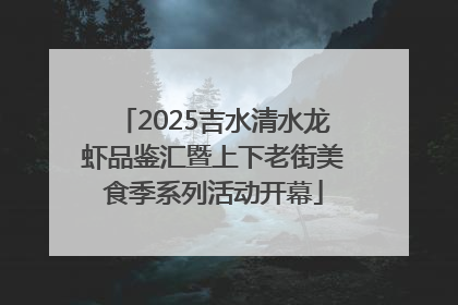 2025吉水清水龙虾品鉴汇暨上下老街美食季系列活动开幕