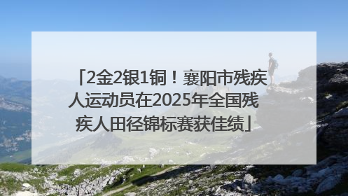 2金2银1铜！襄阳市残疾人运动员在2025年全国残疾人田径锦标赛获佳绩