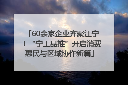 60余家企业齐聚江宁！“宁工品推”开启消费惠民与区域协作新篇