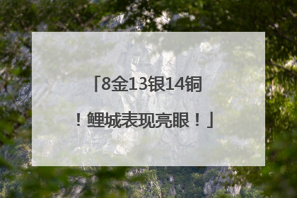 8金13银14铜！鲤城表现亮眼！